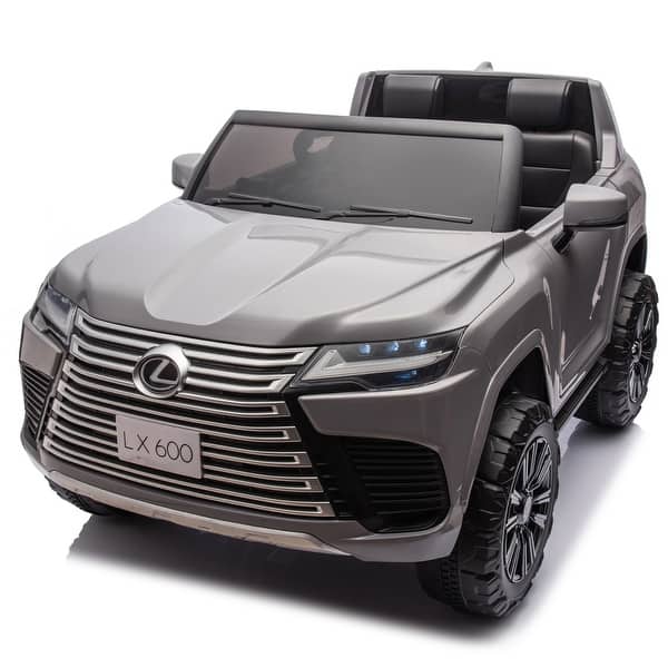 slide 2 of 60, 24V Lexus LX600 Ride-On Car with Remote, Dual Seats & LED Lights Grey