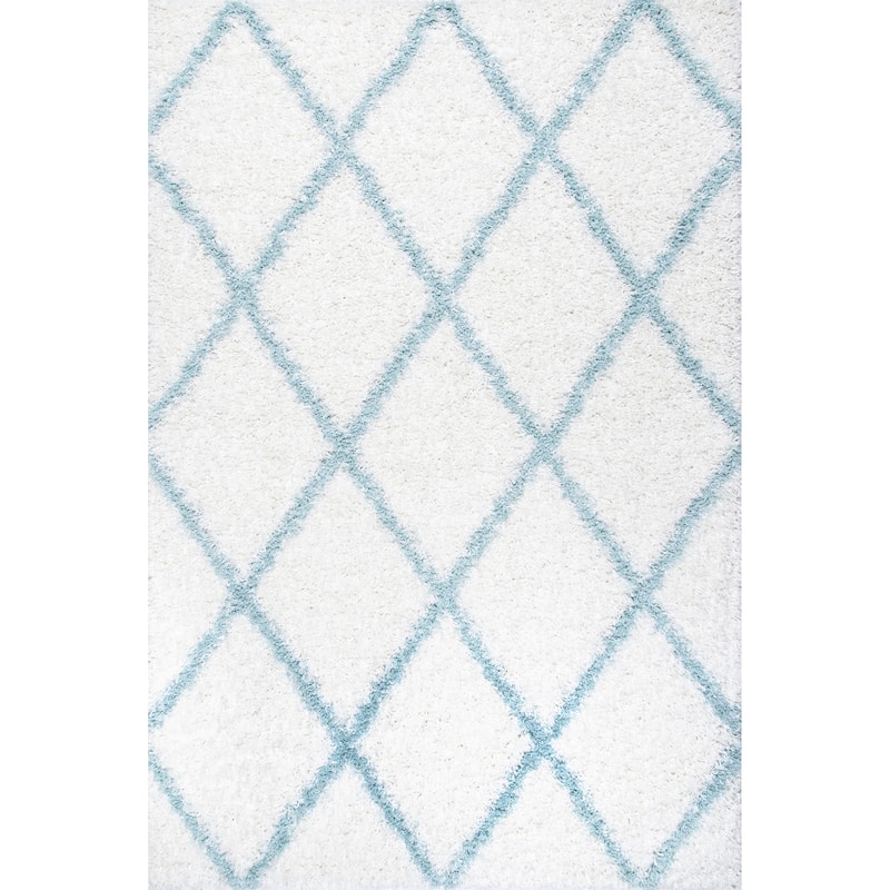 Nuloom Kesha Contemporary Trellis Shag Area Rug