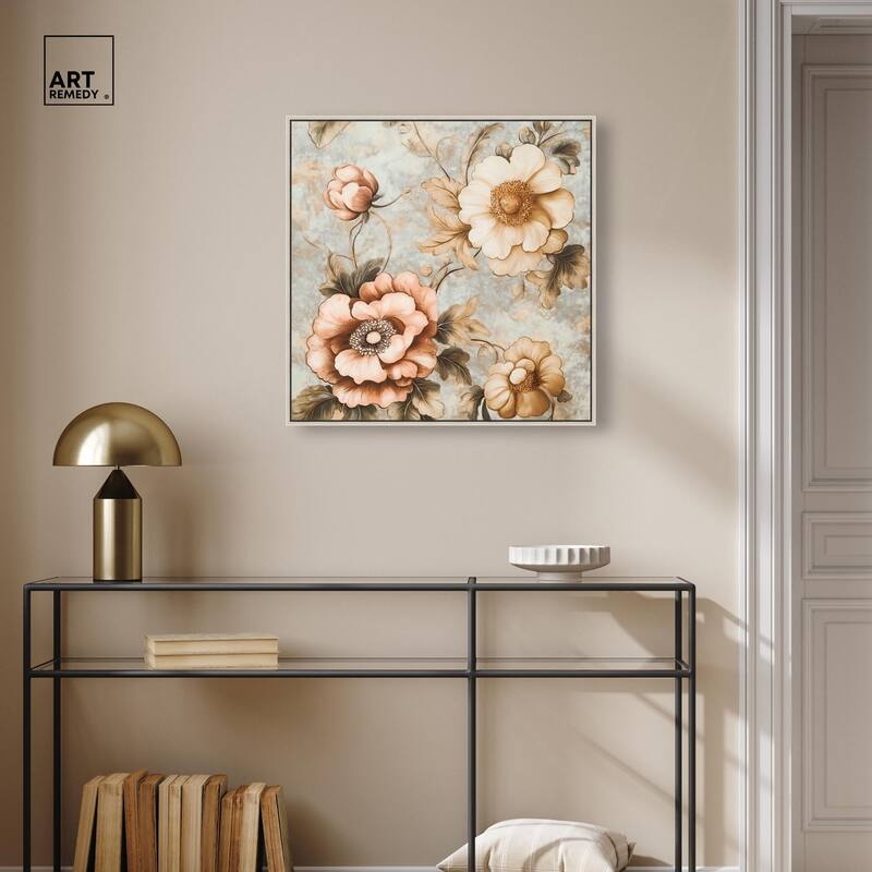 Retro Rose I Canvas by Art Remedy