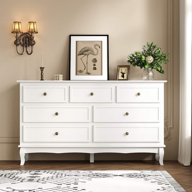 55'' Dresser with 7 Spacious Drawers