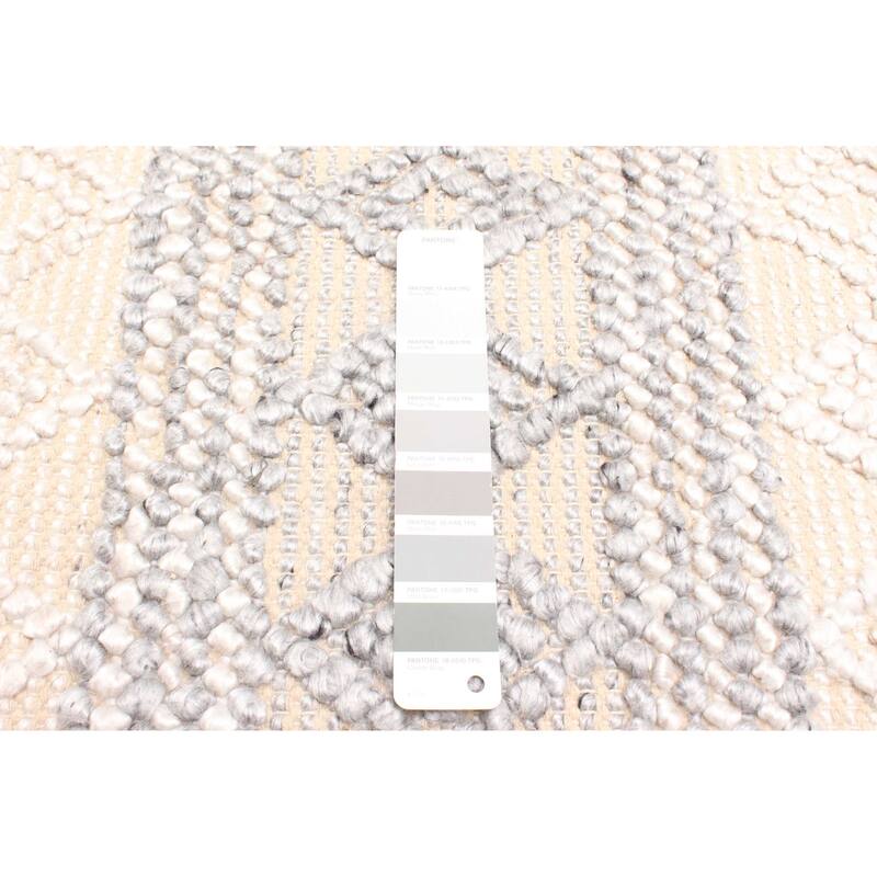 ECARPETGALLERY Braid weave Sienna Grey Wool Rug - 5'3 x 7'5