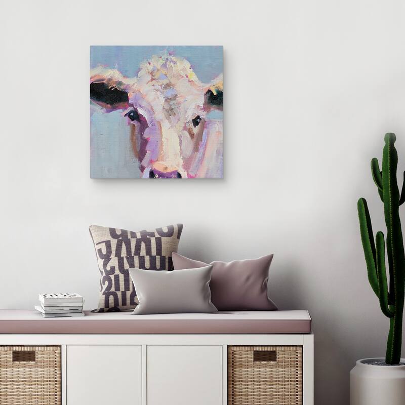 Happy Cow by Jennifer Stottle Taylor Canvas Art Print