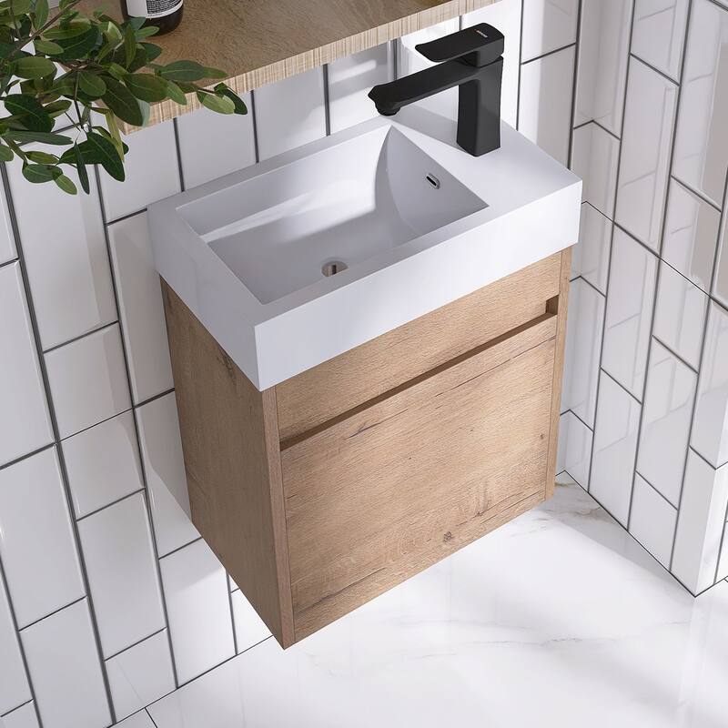 18 in.Mini Bath Vanity Set with Cultured Marble Vanity Top