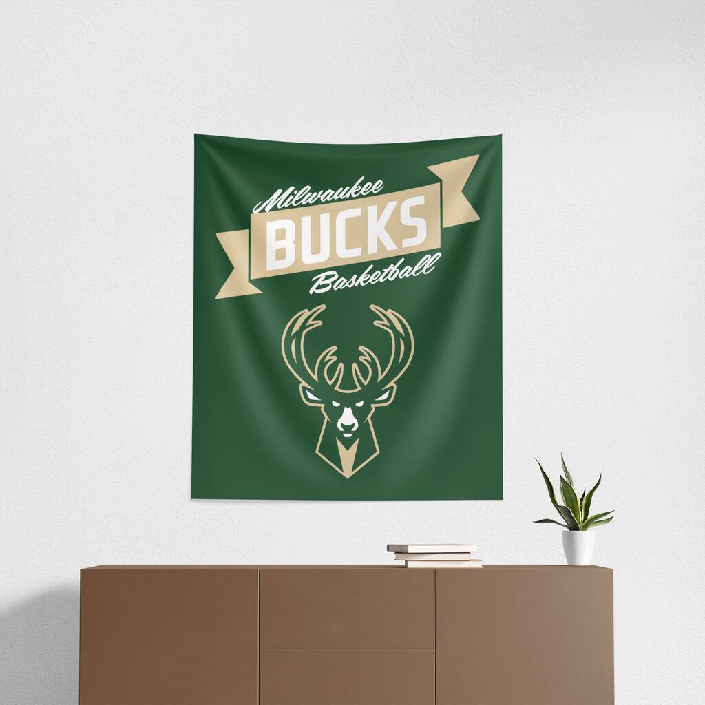 NBA Premium Bucks Printed Wall Hanging - 34"x40"