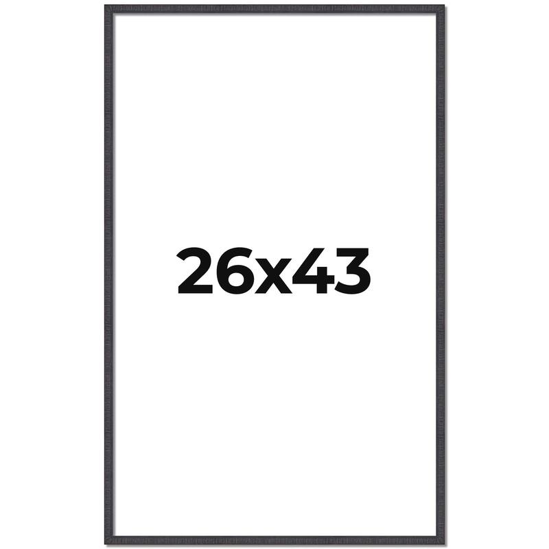 26x43 Frame Brown Solid Wood Picture Frame - Complete Modern Photo