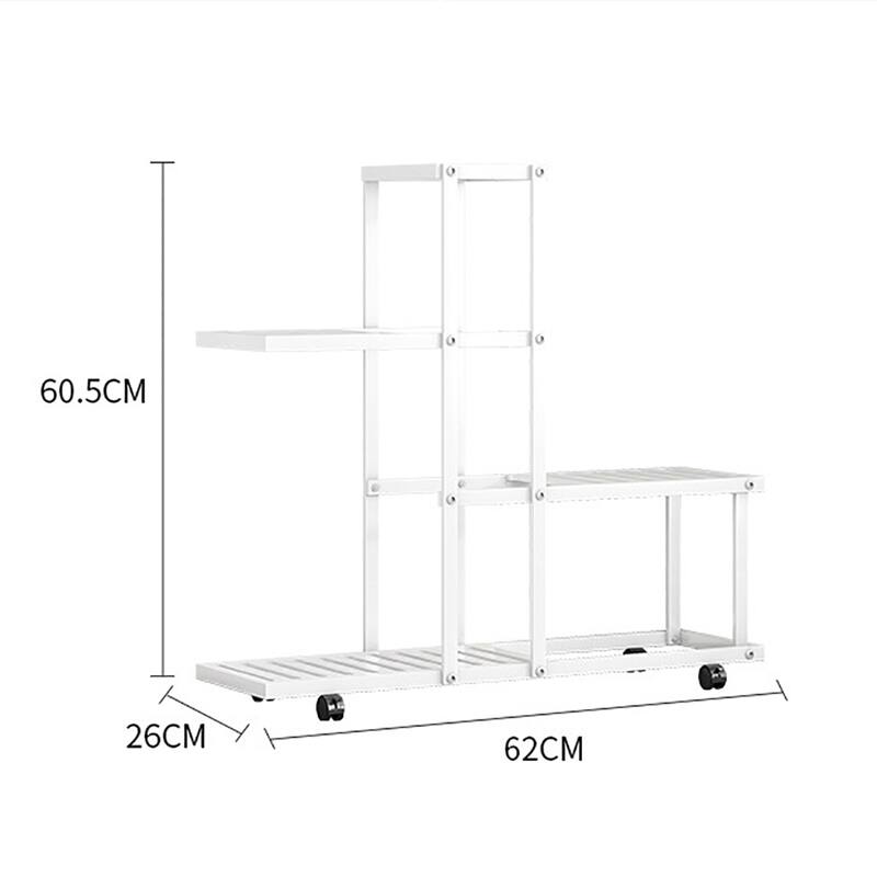 Metal Plant Stand, Indoor Plant Shelf for Multiple Planter, Wrought Iron Multiple Flower Pot Holder Shelf Plant Display
