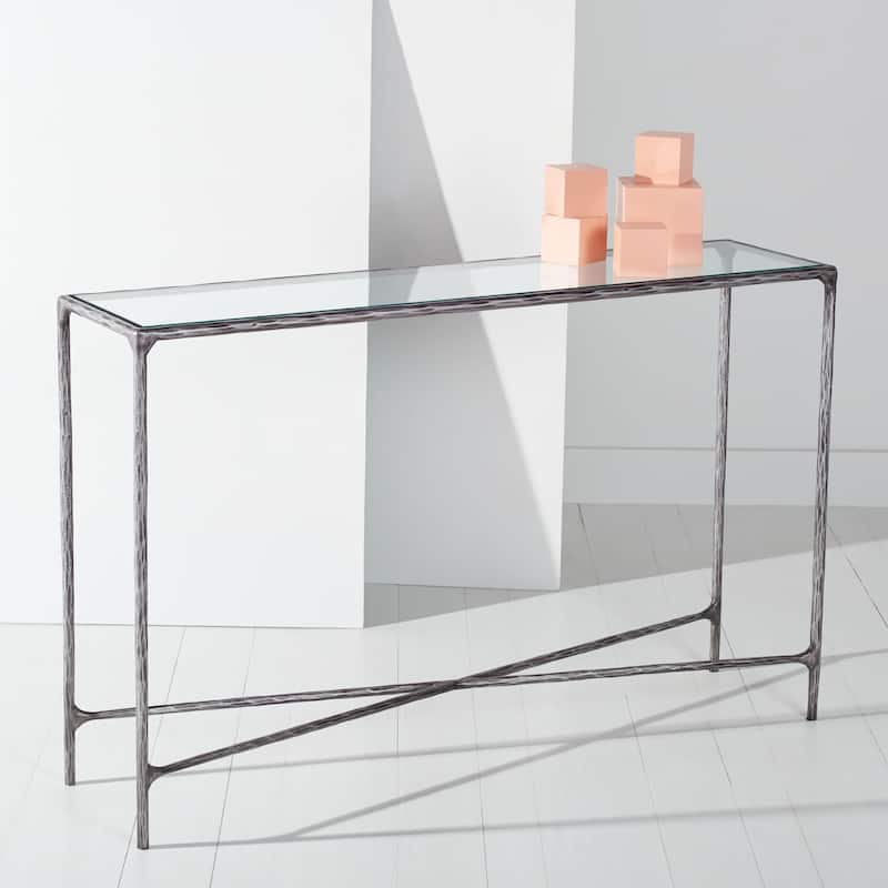 SAFAVIEH Couture Dorotea Forged Metal Rectangle Console Table - 48" W x 12" L x 30" H - 48"W x 12"D x 30"H
