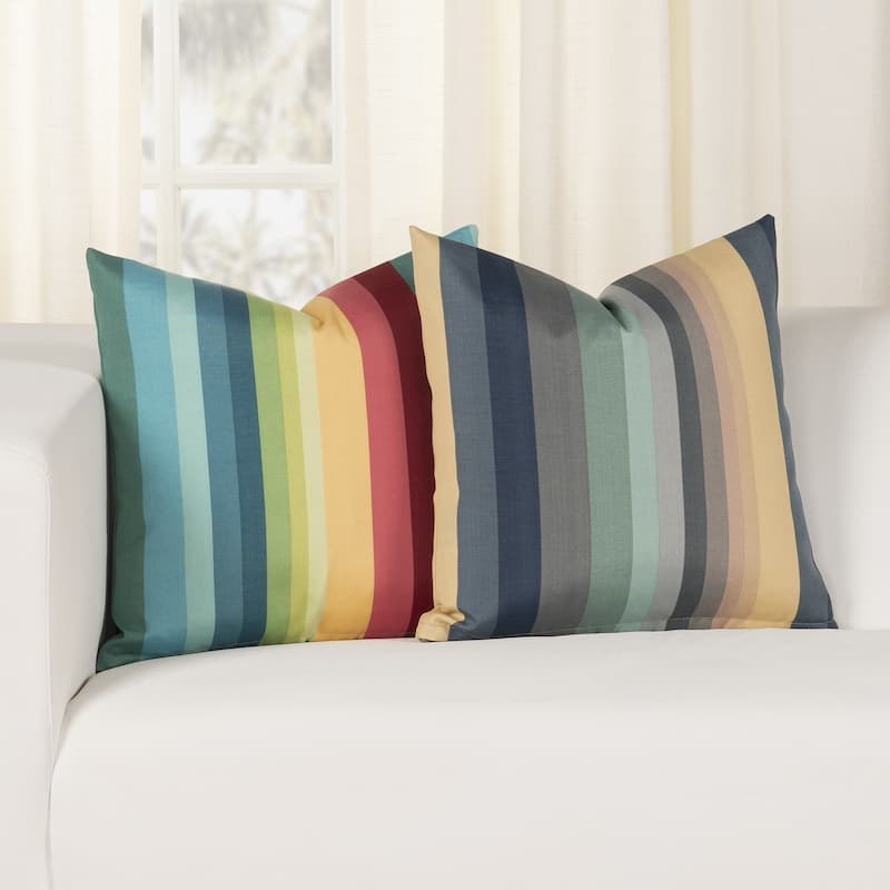 Siscovers Shore Stripe Solarium Indoor/Outdoor Throw Pillow