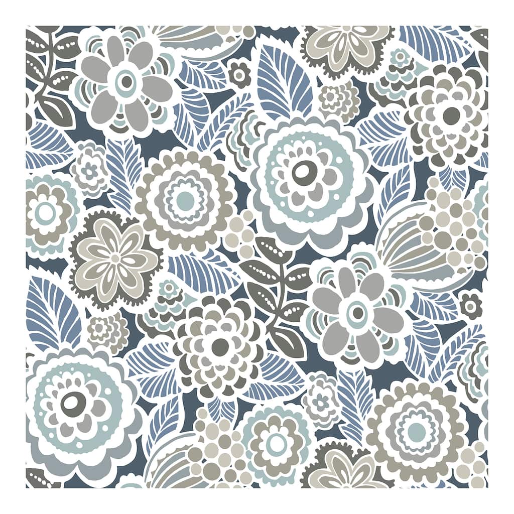 NuWallpaper Dream On Navy Peel & Stick Wallpaper - 216in x 20.5in x 0.025in