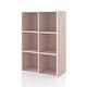 preview thumbnail 70 of 202, DH BASIC Modern Wood Customizable Stackable Storage Organizer - Cube Shelves, Drawer Cabinet, Bookcase with Doors by Denhour 6-Cube - Light Pink