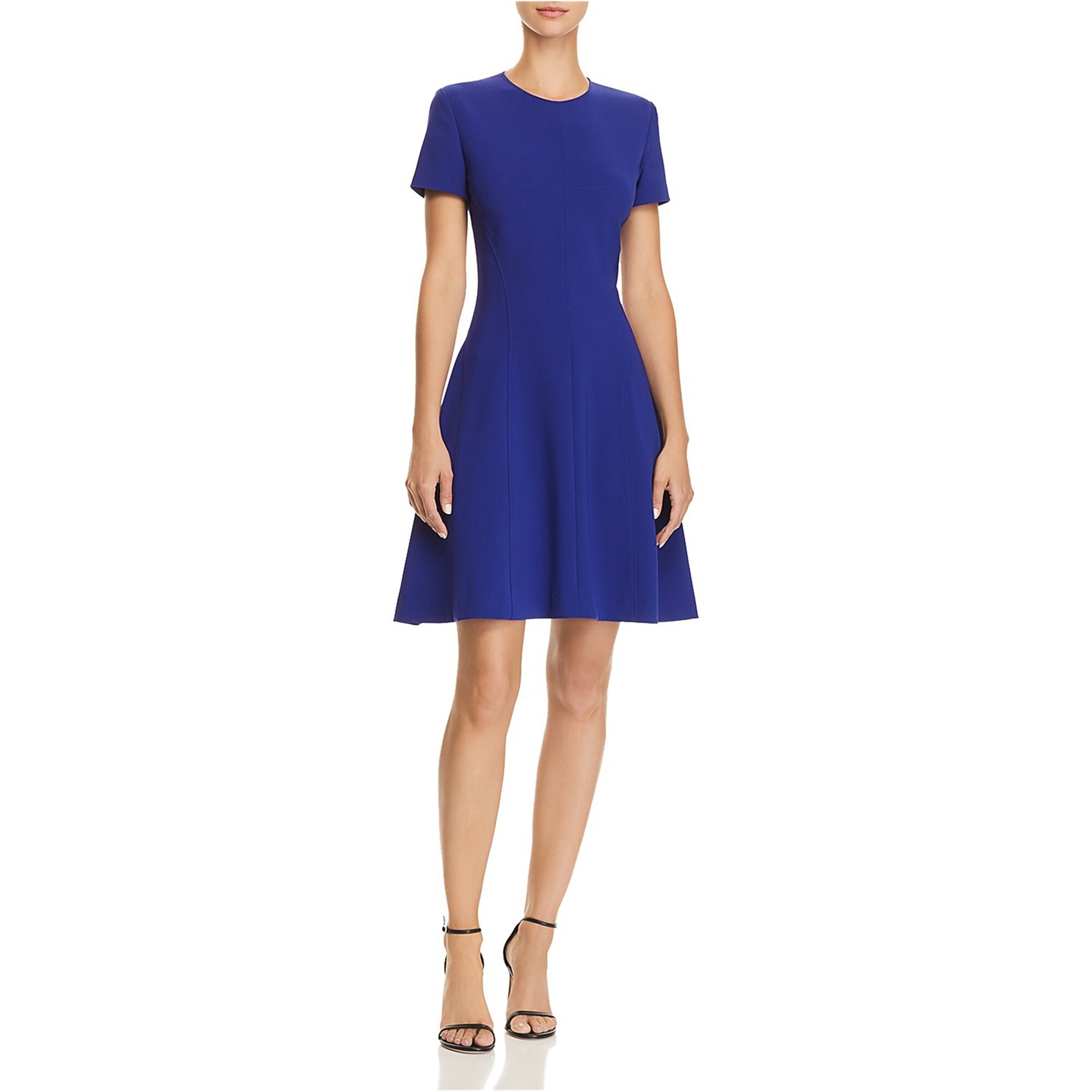 knee length dresses for ladies Sleeveless Seamed Midi Twilight Navy / Standard / 16 main image 0