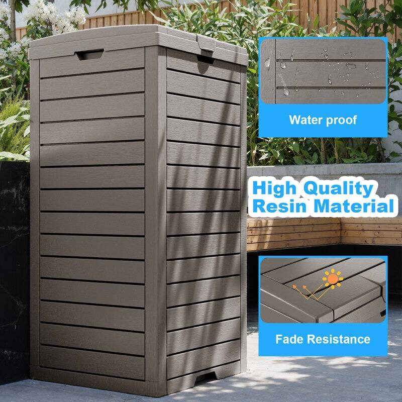 Resin Step On Curbside Trash Can & Recycling Bin