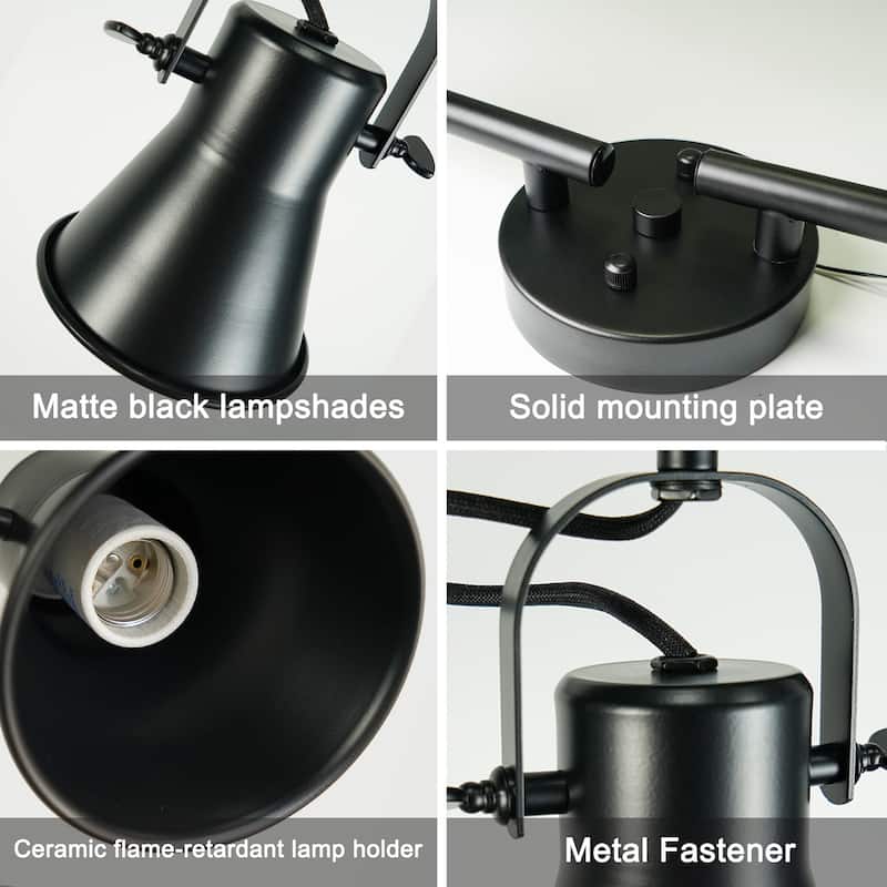 Track Lighting Fixtures Ceiling Track Light with Dimmable Adjustable Head - 4-Light