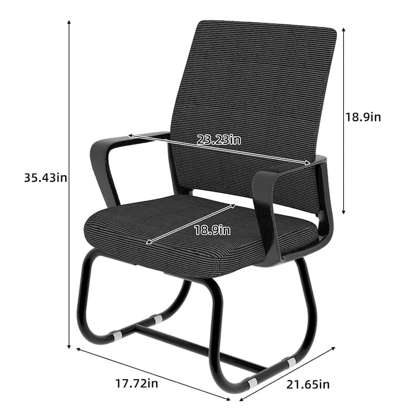 Roomfitters Minimalist Modern Office Chair - Metal Frame, Soft & Comfortable, Home & Office Use