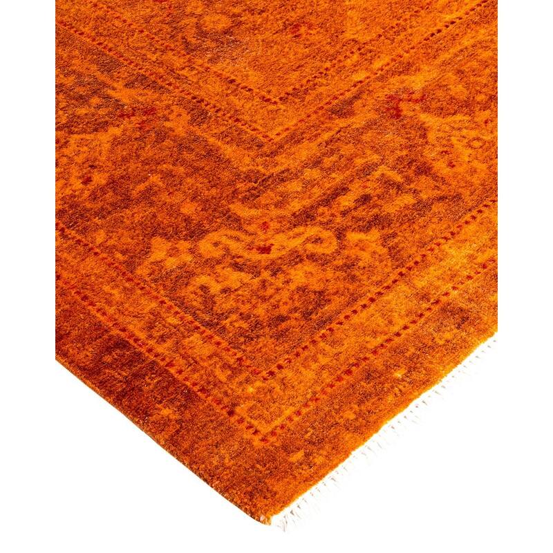 Fine Vibrance One-of-a-Kind Hand-Knotted Area Rug - Gold, 6' 0" x 8' 10" - 6' 0" x 8' 10"