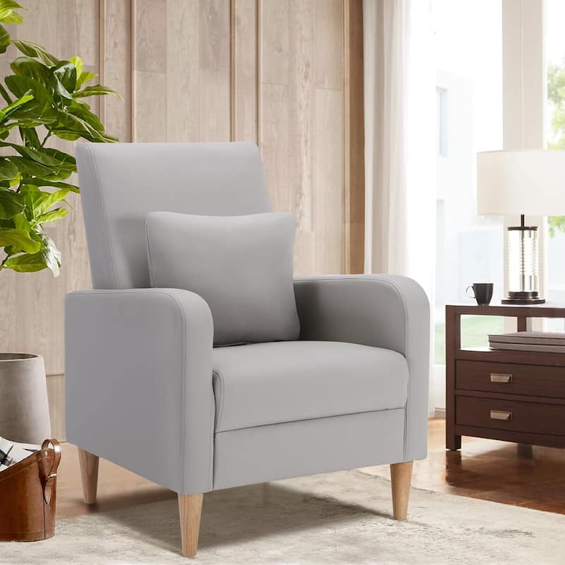 Fabric/Leather Modern Accent Chairs with Lounge Seat