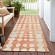preview thumbnail 101 of 101, Machine Washable Indoor/ Outdoor Chantille Abstract Dots Rug Coral - 2'3" x 7'6"