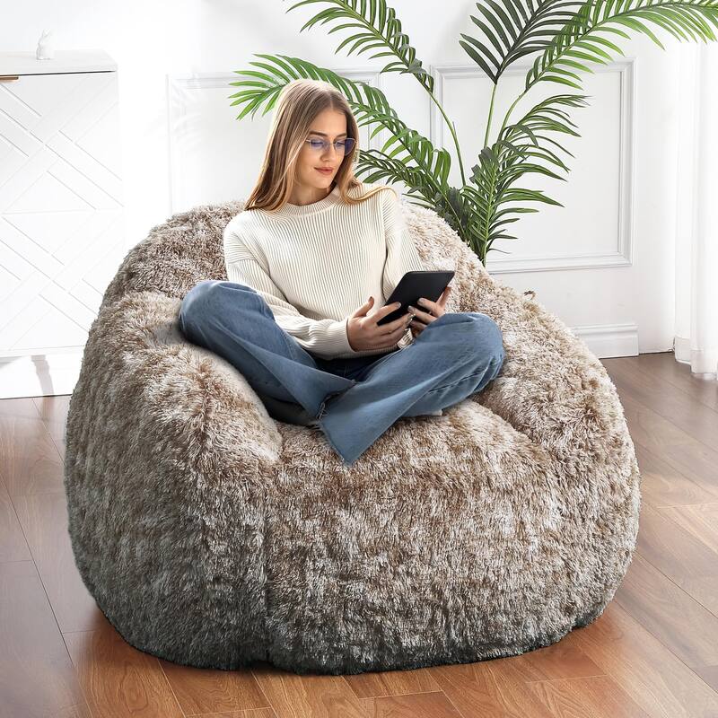 Bean Bag Chair, Plush Armrest Beanbag Sofa, Cozy Lounge Seat