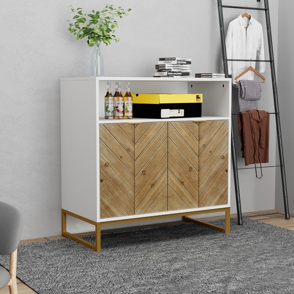 White buffet online storage cabinet