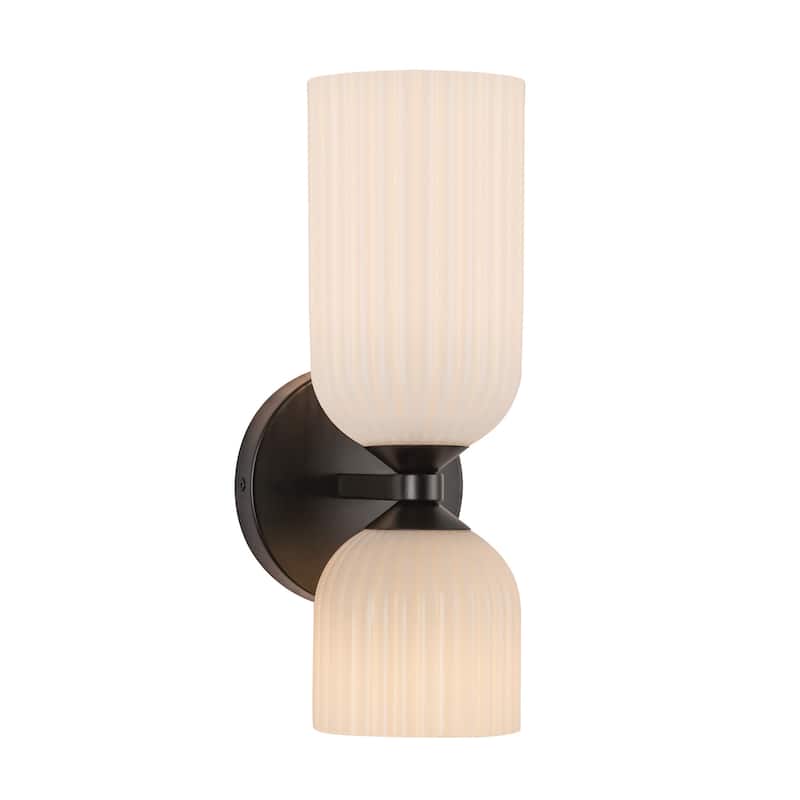 Alora Lighting WV442612 Nelly 2 Light 12" Tall Bathroom Sconce with
