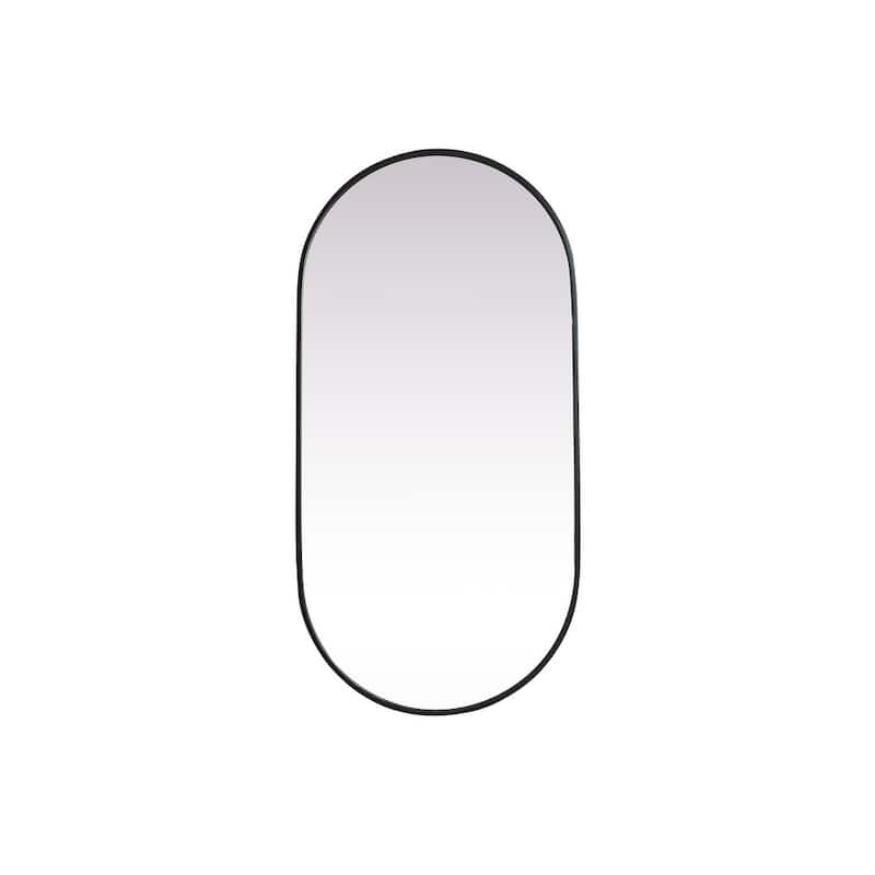 Indigo Home Metal Frame Oval Mirror 24x48 Inch