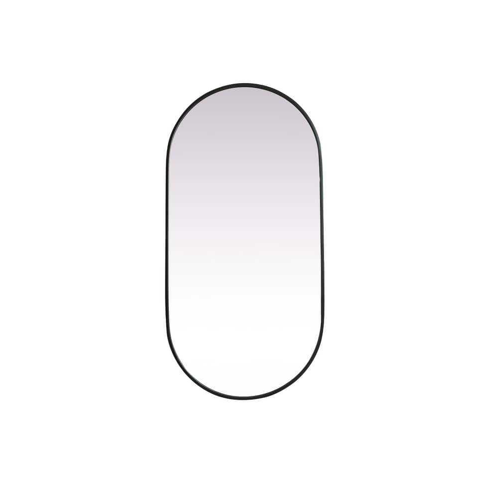 Indigo Home Metal Frame Oval Mirror 24x48 Inch