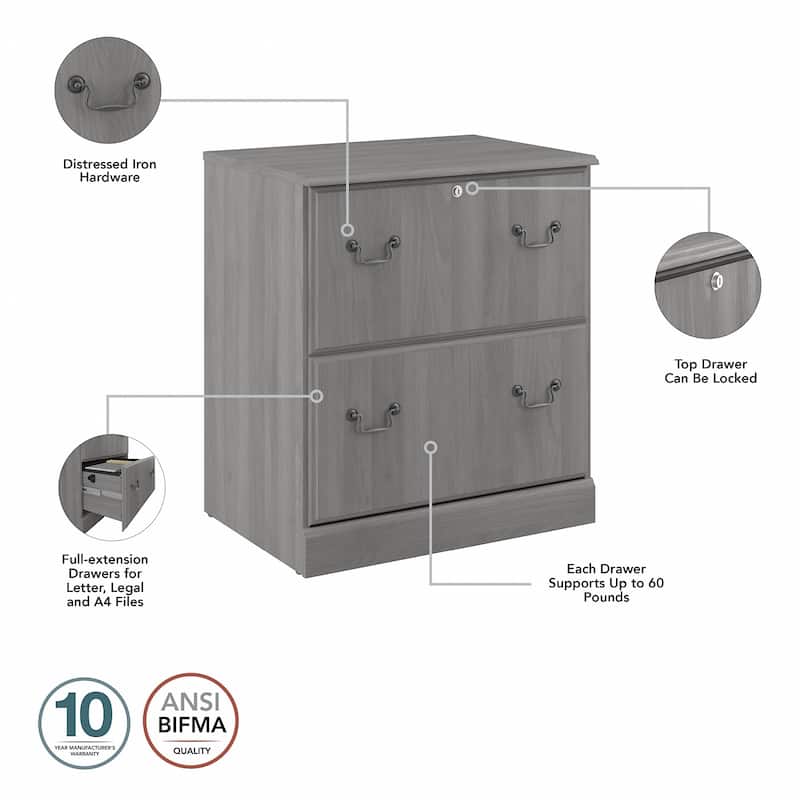 Saratoga Executive Desk, File Cabinet and Bookcases by Bush Furniture