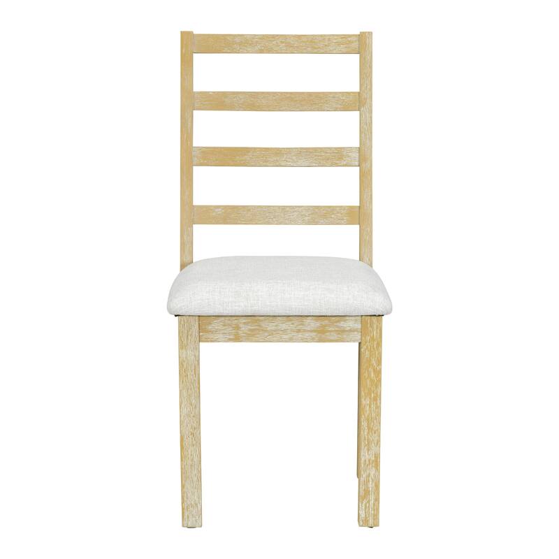 Farmhouse 6-Piece Extendable Dining Table Set with Removable Leaf and Versatile Dining Bench