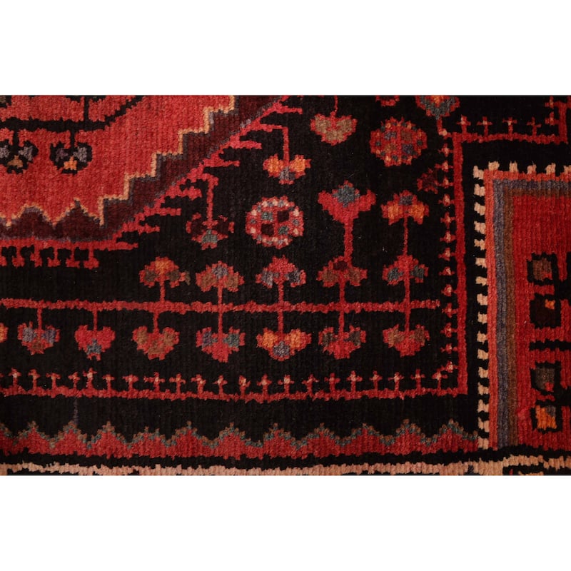 ECARPETGALLERY Hand-knotted Andelz Black, Red Wool Rug - 4'0 x 7'5