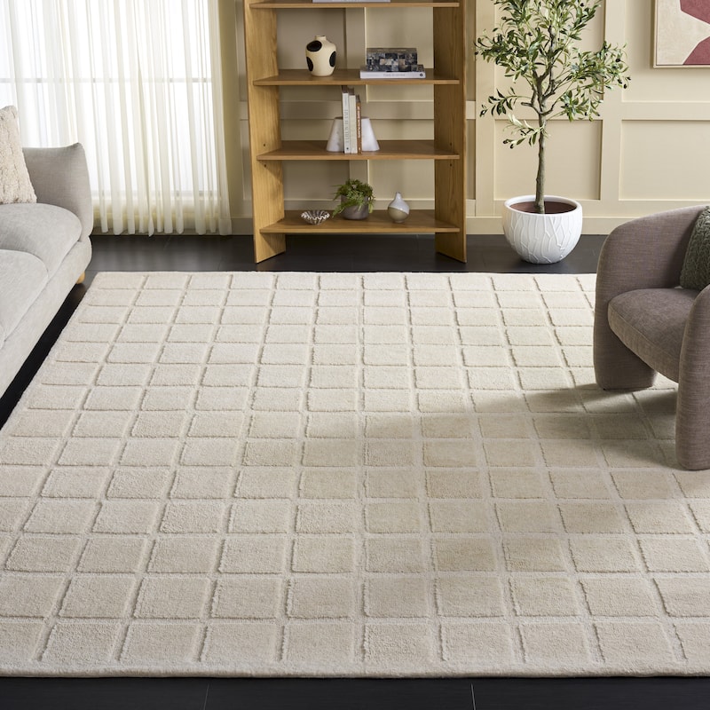 SAFAVIEH Handmade Mykonos Neela Modern Wool Rug - 8' x 10' - Ivory