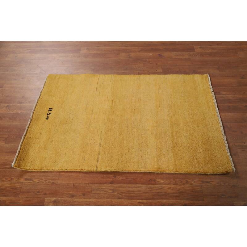 Gabbeh Modern Foyer Rug Hand-Knotted Contemporary Wool Carpet - 2'8"x 4'1"