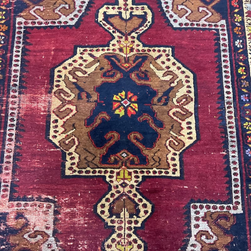 HERAT ORIENTAL Antique 1920's Handmade Turkish Wool Rug - 4' x 6'