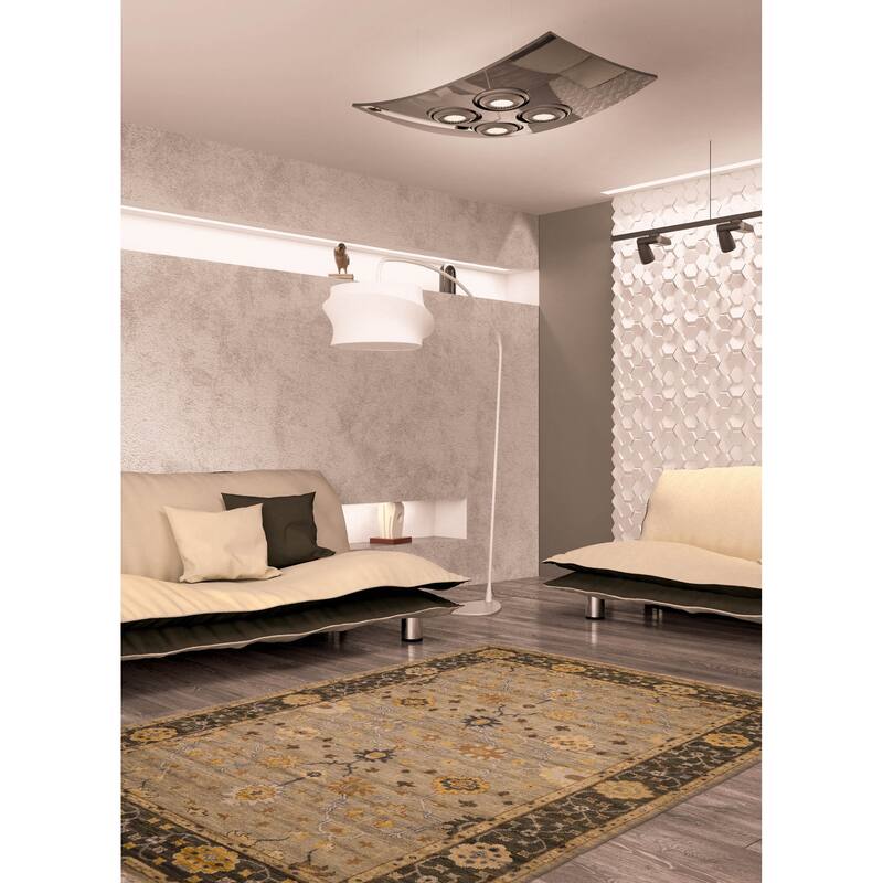 ECARPETGALLERY Hand-knotted Jules Serapi Grey Wool Rug - 8'10 x 12'0