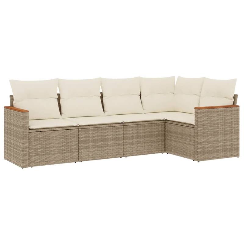 vidaXL Garden Sofa Set Black