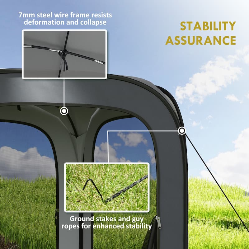 Pop Up Screen Room Tent Quick Setup Portable Outdoor Camping with Sun Protection - 70.9" L x 70.9" W x 86.6" H