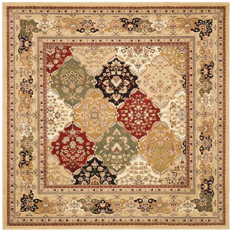 SAFAVIEH Lyndhurst Lyndy Traditional Oriental Rug - 8' Square - Multi/Beige
