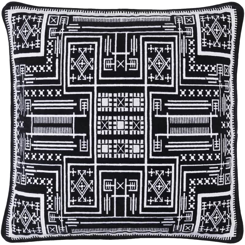 Colly Geometric Velvet Throw Pillow