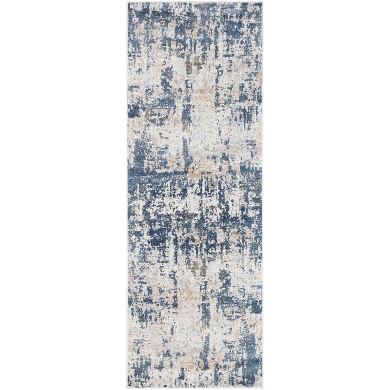 Abstract Marina Blue Beige Rug
