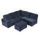 preview thumbnail 7 of 58, L Shaped Polyester Sectional Sofa with USB Ports and Cup Holders