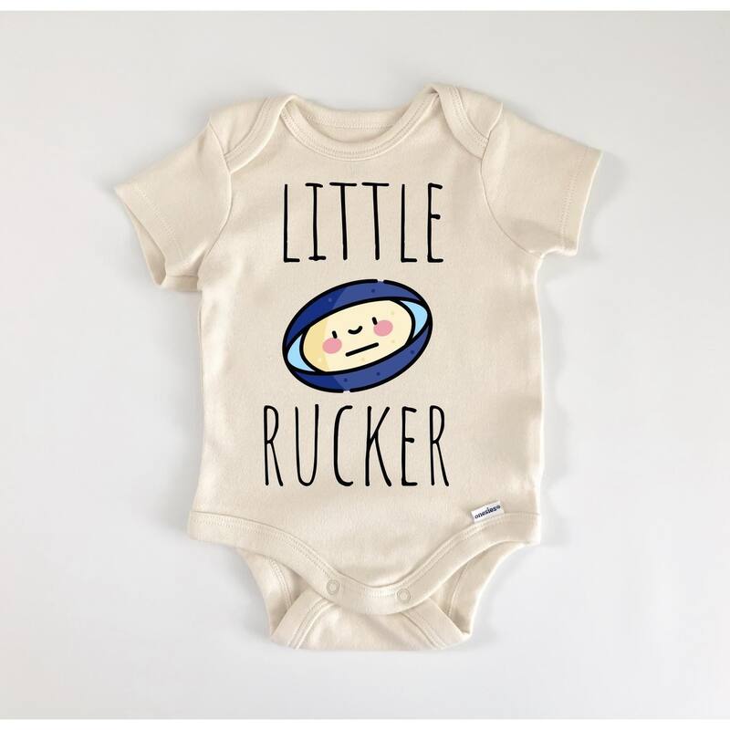 Rugby Sports - Baby Boy Girl Clothes Infant Bodysuit Funny Cute Newborn - White - 6-9M