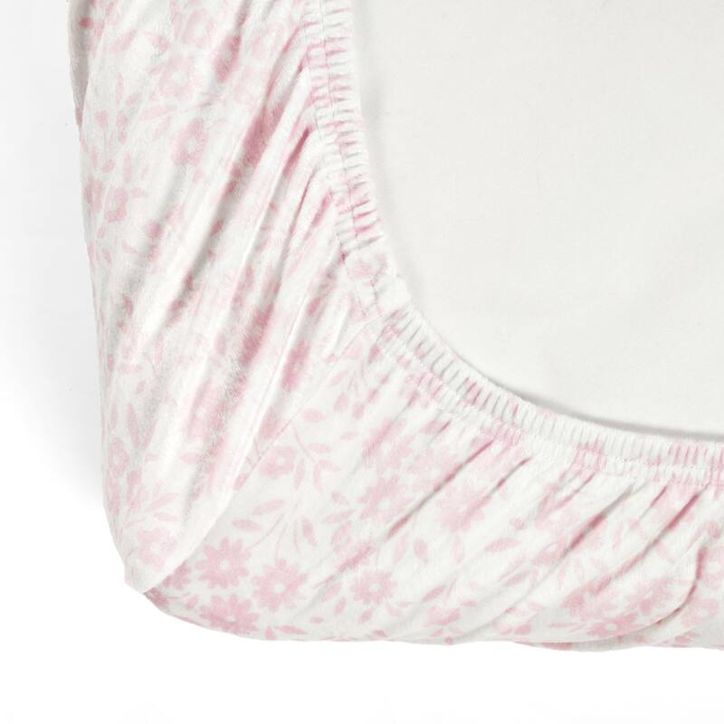 Lush Decor Baby Garden Of Flowers Soft & Plush Fitted Crib Sheet - 52"x 28" x 9"