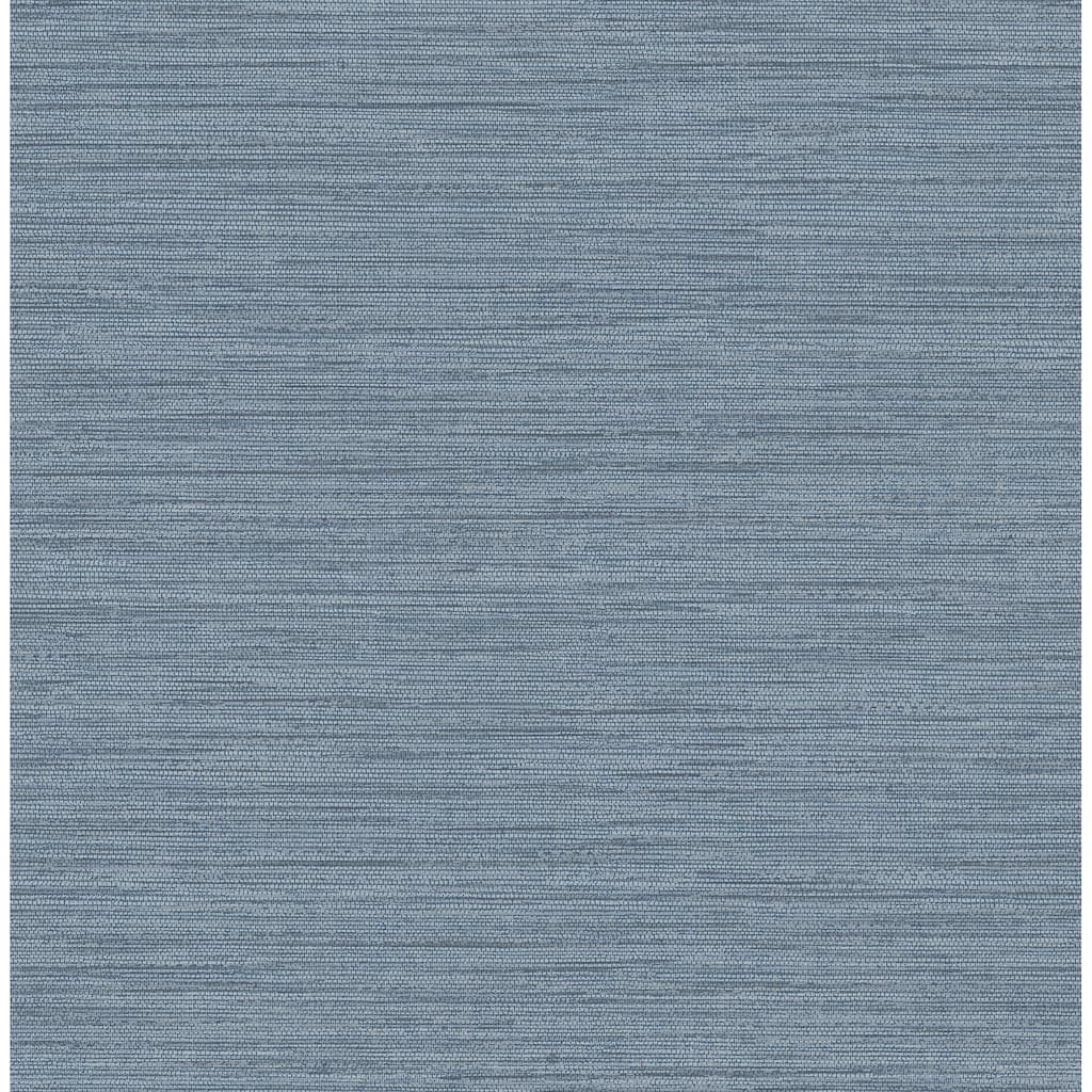 A-Street Prints Sheehan Denim Faux Grasscloth Wallpaper