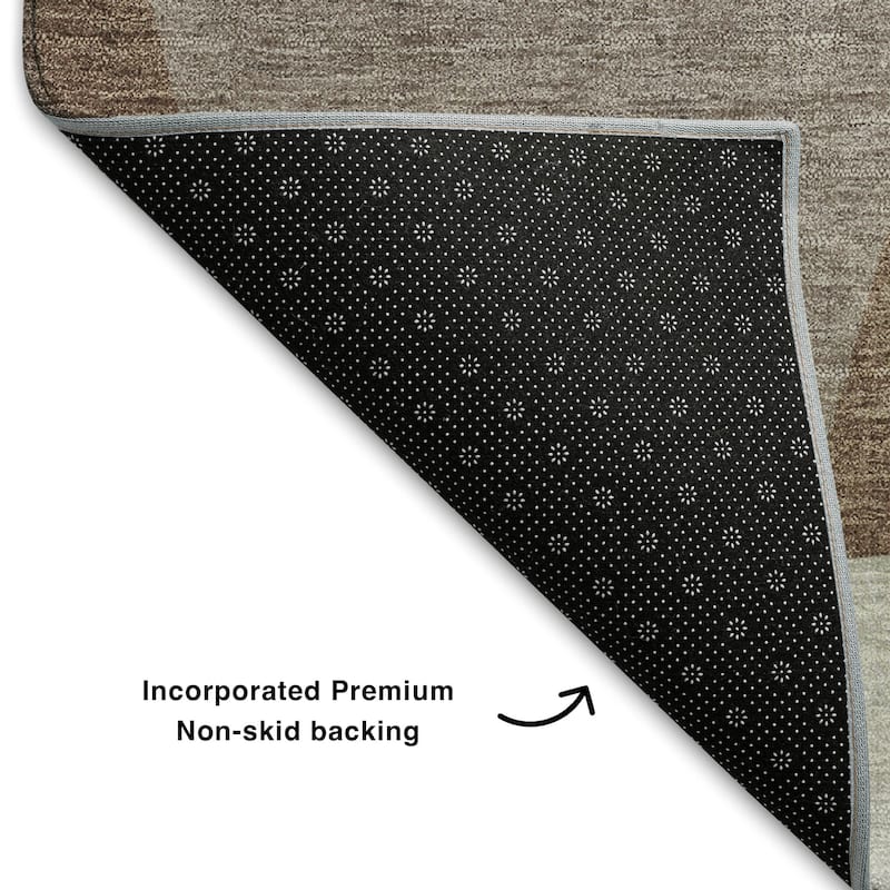 Premium Washable Super Soft Contemproary Retro Mayfield Rug