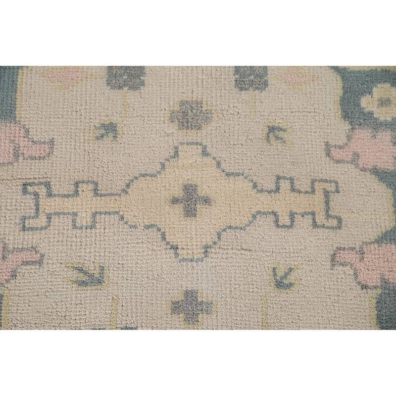 Oushak Oriental Area Rug Hand-Knotted Wool Carpet - 8'2" x 9'10"