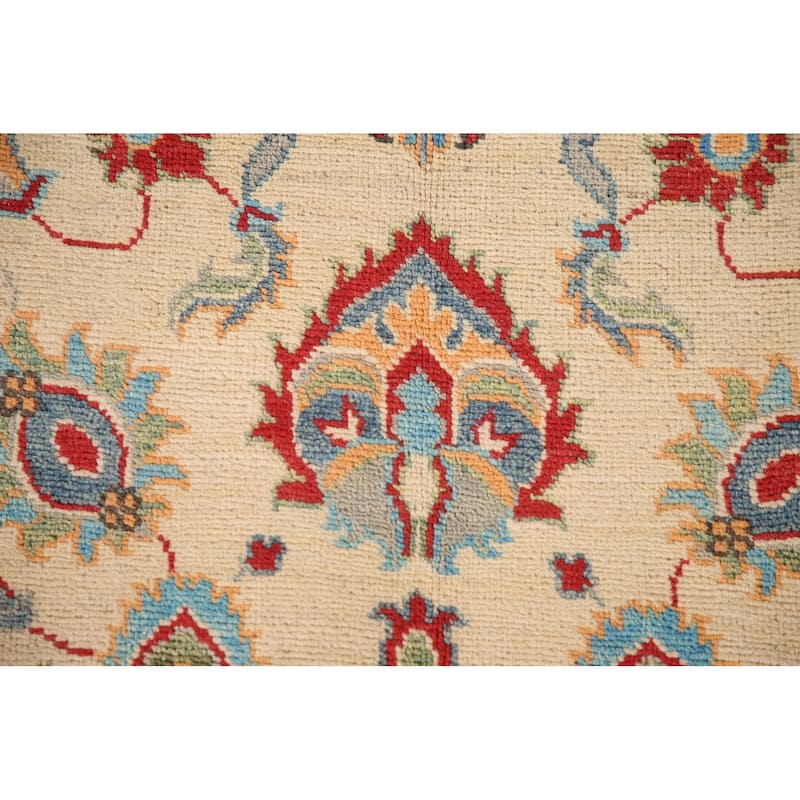Kazak Area Rug Hand-Knotted Traditional Wool Carpet - 3'9"x 6'1"