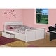 preview thumbnail 2 of 3, Donco Kids White Sleigh Bed with Under Bed Storage Drawers