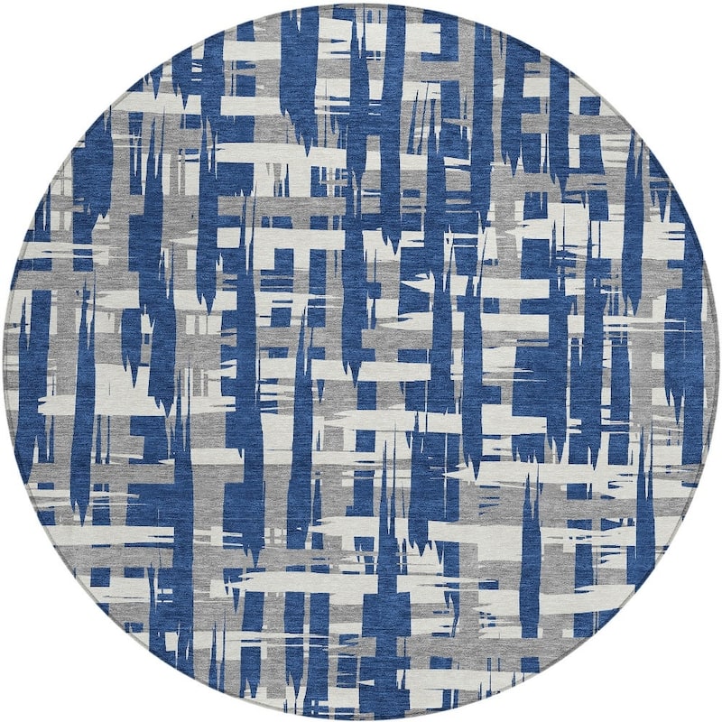 HomeRoots Striped Transitional Rectangle Outdoor Rug