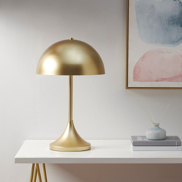 Classic Dome Shaped 2 Light Table Lamp Gold Metal Shade and Base for Living Room Bedroom Bed Bath Beyond 41308701