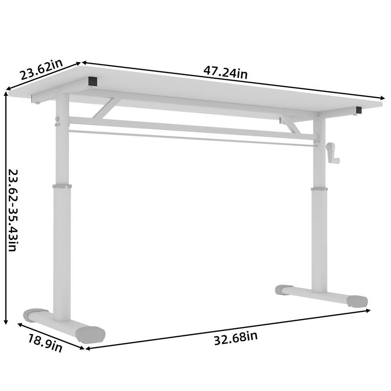 Adjustable Study Desk for Kids & Adults - Height-Adjustable, Multi-Purpose Home/Office Desk, Compact Design