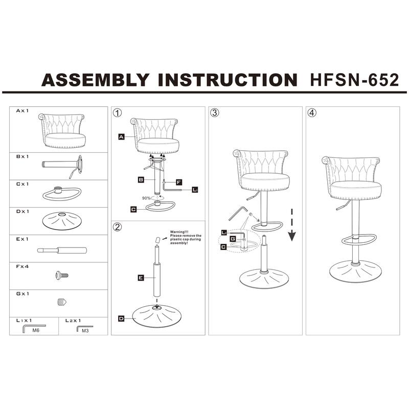 HOMEFUN Swivel Bar Stools Set of 2 Adjustable Counter Height Chairs with Footrest for Kitchen, Dining Room 2PC/SET